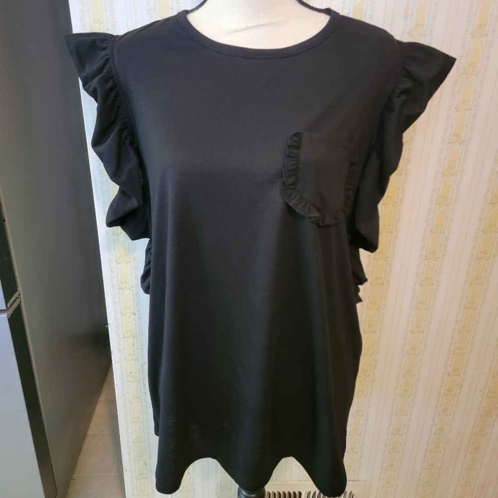 NWT Boutique Ruffle Top Sz XL - Picture 1 of 4